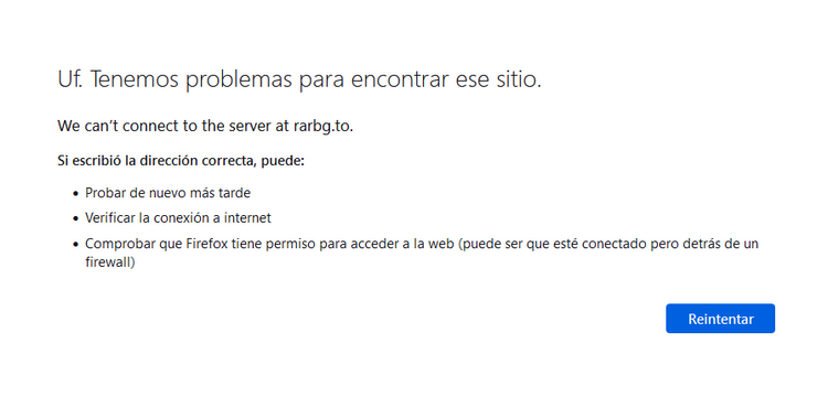 RARBG bloqueado