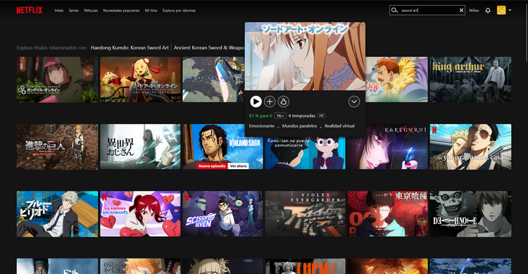 Sword Art Online en Netflix Japón