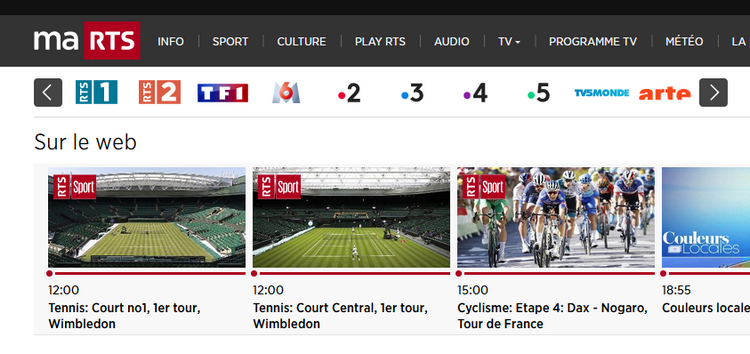 Wimbledon en RTS